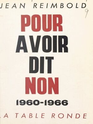 cover image of Pour avoir dit non